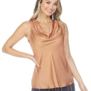 Nic+Zoe Destination Crinkle Cowl Neck Top Size 1X